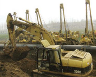 阜寧港碼頭施工現場